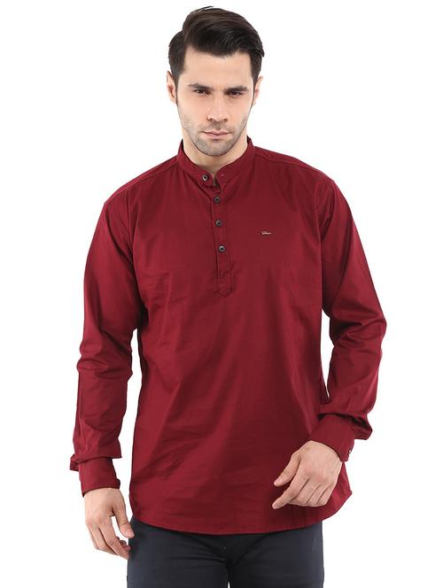 mandarin neck long sleeved kurta - 18788930 - Very Small Image - 1