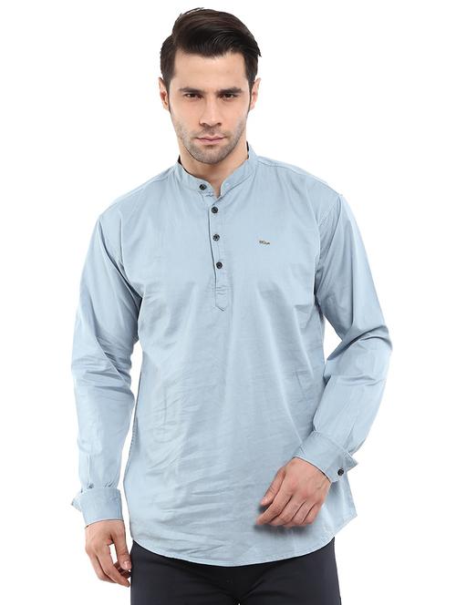 mandarin neck long sleeved kurta - 18788931 - Very Small Image - 1