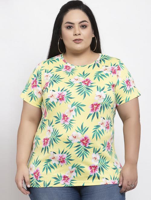 yellow cotton regular tshirt - 18789164 - Very Small Image - 1