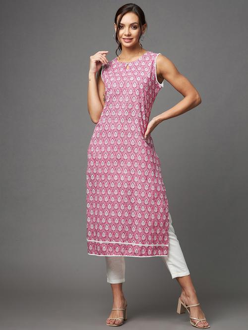 women's straight kurta - 18789268 - Very Small Image - 1