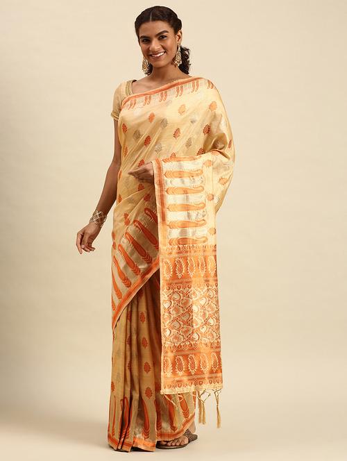 women's banarasi saree with blouse - 18790138 - Very Small Image - 1