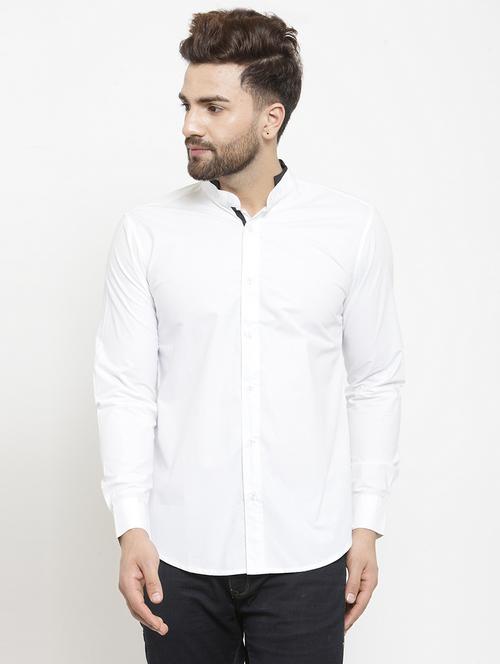 mens solid casual shirt - 18790324 - Very Small Image - 1