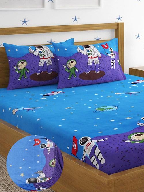 printed bedsheet with pillow cover - 18791044 - Very Small Image - 1