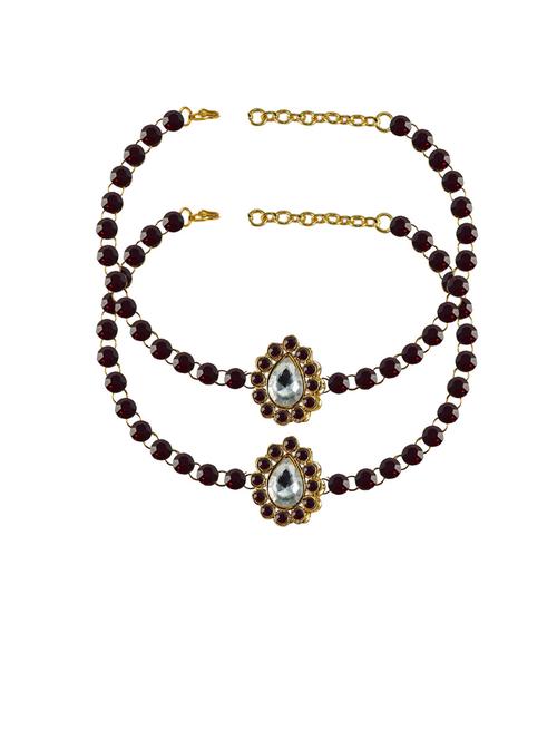 women embellished anklet - 18793402 - Very Small Image - 1