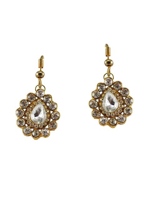 stone stud-gold platted brass earring - 18793940 - Very Small Image - 1