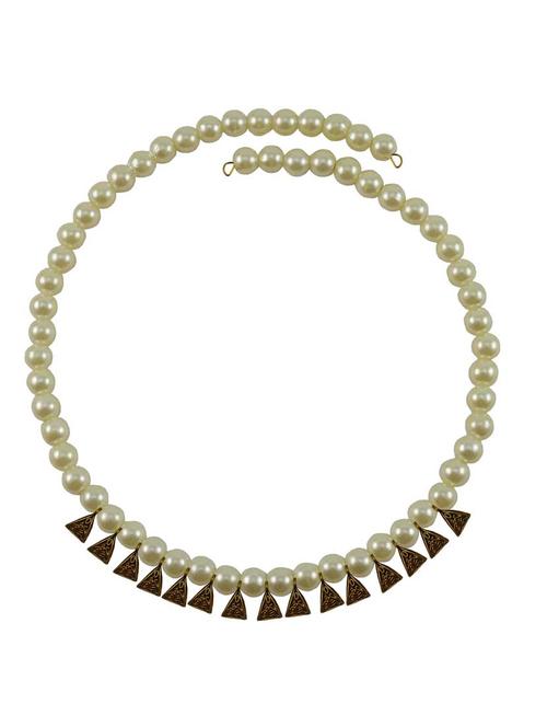 beige brass chain necklace - 18794885 - Very Small Image - 1