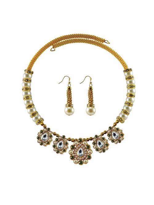 multi colored brass necklaces and earring - 18795237 - Very Small Image - 1