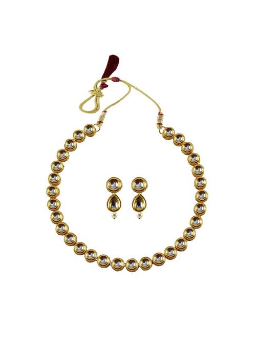 gold brass necklaces and earring - 18796119 - Very Small Image - 1