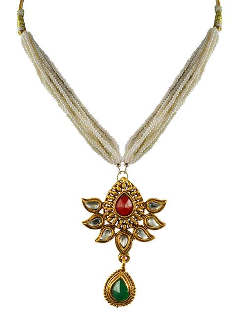 Gold Brass Pendant - 18796683 - Very Small Image - 1