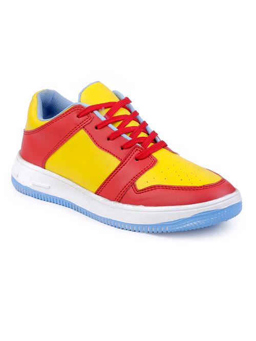 multi colored synthetic lace up sneakers - 18801586 - Very Small Image - 1