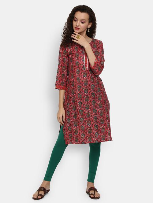 women's straight kurta - 18801813 - Very Small Image - 1