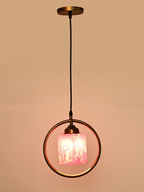 stylish round pendant ceiling lamp light for home indoor ,pink, white - 18802938 - Very Small Image - 1