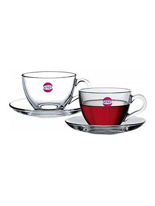 designer & stylish transparent tea/coffee cup, glass, pack of 6 - 18803326 - Very Small Image - 1