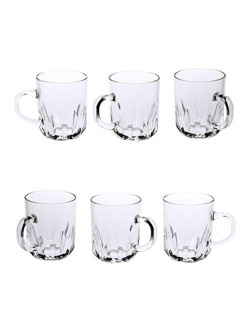 designer & stylish transparent tea/coffee cup, glass, pack of 6 - 18803355 - Very Small Image - 1
