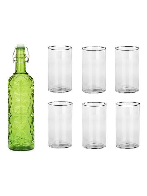 water milk serving and storing bottle and glass set - 18805869 - Very Small Image - 1
