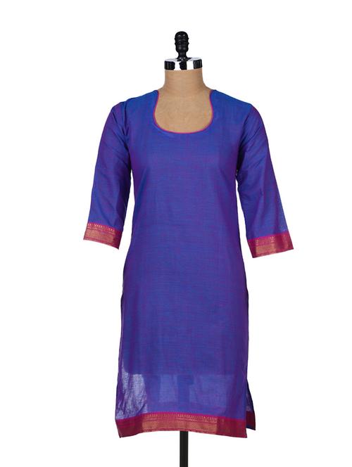 ombre blue and pink kurta - 18806 - Very Small Image - 1
