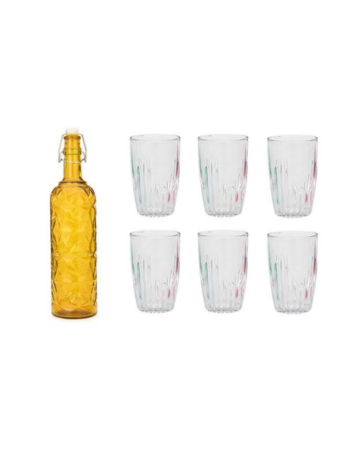 water milk serving and storing bottle and glass set  - 18806644 - Very Small Image - 1