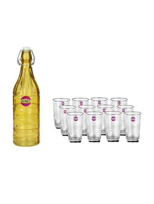 water milk serving and storing bottle and glass set - 18806747 - Very Small Image - 1