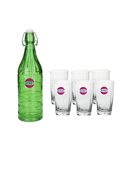 water milk serving and storing bottle and glass set - 18806821 - Very Small Image - 1