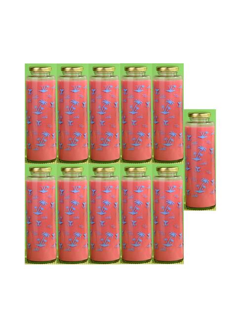 nature tree glass water/milk bottle, metal metal cap, 400ml, pack of 11 - 18807474 - Very Small Image - 1