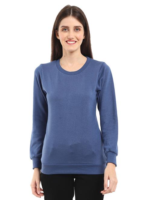 round neck solid pullover - 18823132 - Very Small Image - 1