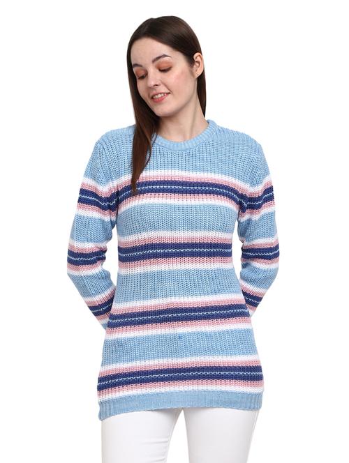 women's striped pullover - 18823163 - Very Small Image - 1