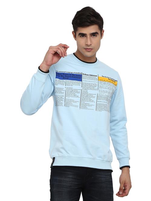 men chest print long sleeve regular fit sweatshirt - 18823227 - Very Small Image - 1