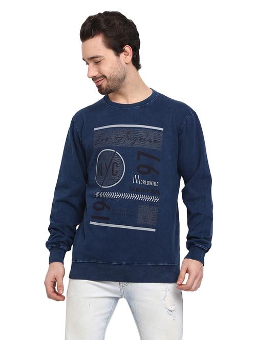 men front print long sleeve regular fit sweatshirt - 18823231 - Very Small Image - 1