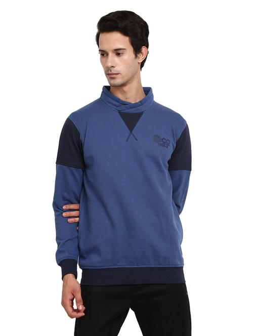 men color block long sleeve regular fit sweatshirt - 18823237 - Very Small Image - 1