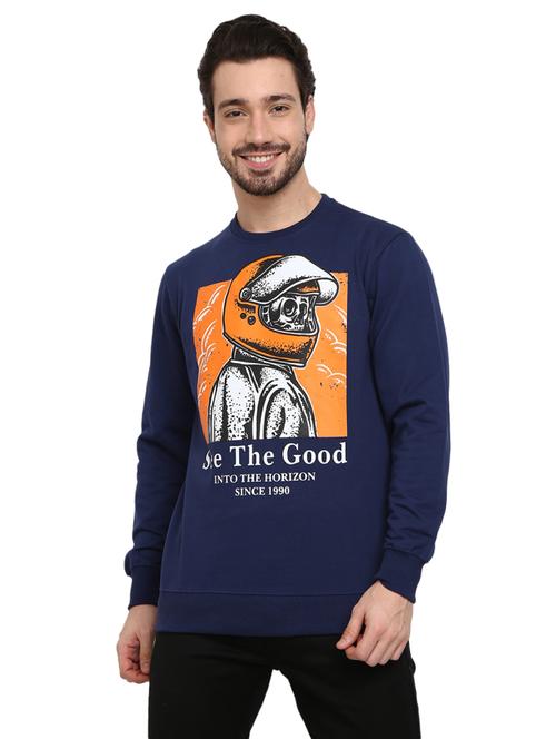 mens front print sweatshirt - 18823238 - Very Small Image - 1