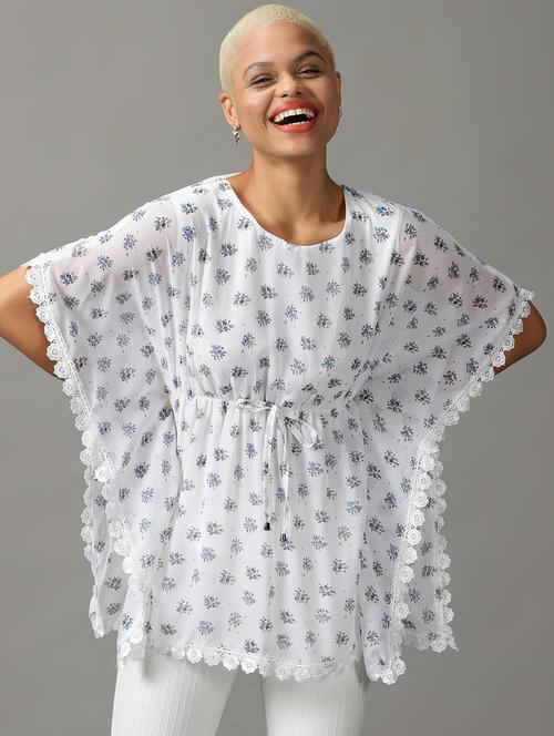 women's straight round neck top - 18824237 - Very Small Image - 1