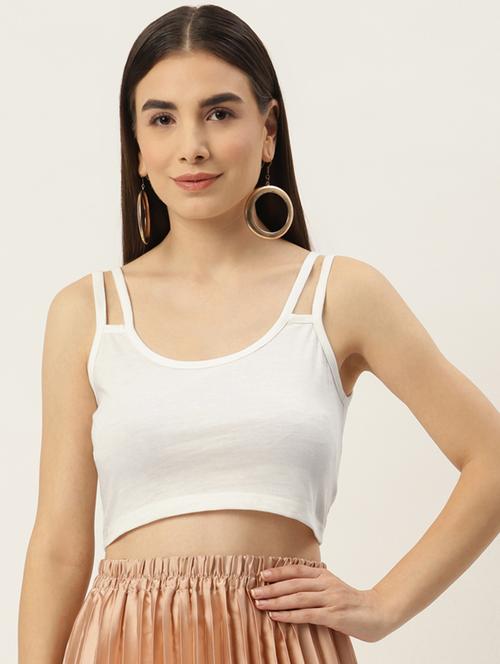 women's crop scoop neck top - 18824503 - Very Small Image - 1