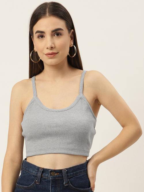 women's crop shoulder strap top - 18824520 - Very Small Image - 1