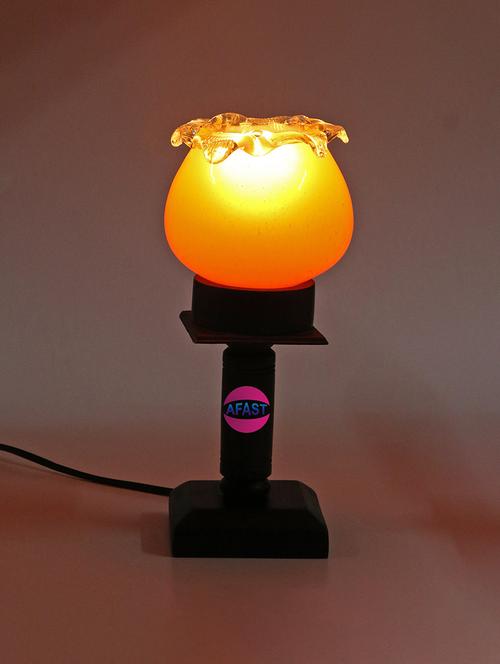 stylish home decorative wood table lamp with hand decorative glass shade - 18824615 - Very Small Image - 1