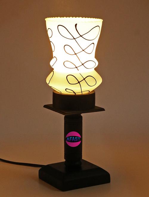 stylish home decorative wood table lamp with hand decorative glass shade - 18824700 - Very Small Image - 1