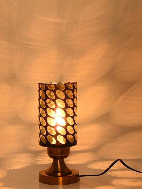 designer led compatible table lamp with decorated glass shade - 18824999 - Very Small Image - 1