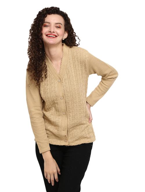v neck solid cardigan  - 18825591 - Very Small Image - 1