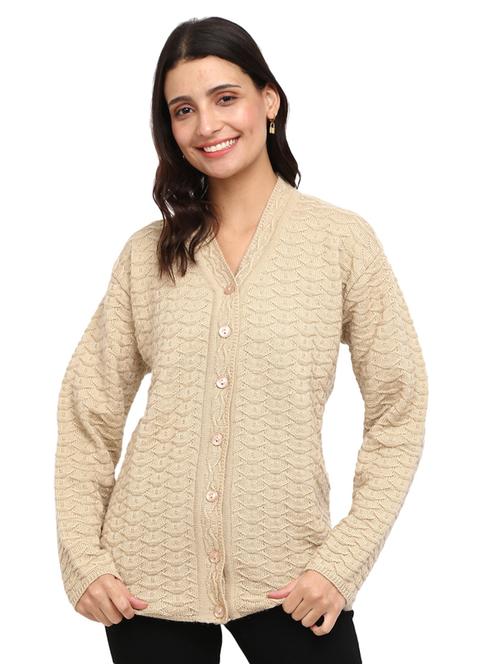 beige coloured regular cardigan - 18825594 - Very Small Image - 1