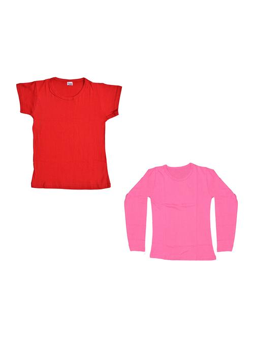 round neck solid regular combo top - 18832308 - Very Small Image - 1