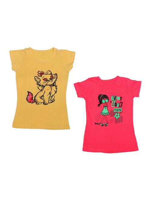 round neck printed regular combo top - 18832320 - Very Small Image - 1