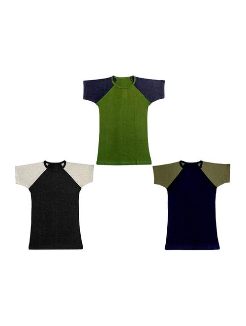 round neck solid regular combo top - 18832323 - Very Small Image - 1