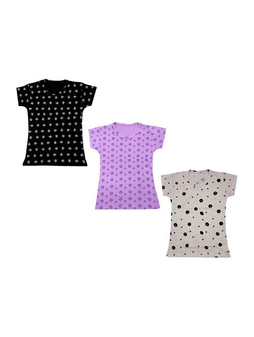 round neck printed regular combo top - 18832462 - Very Small Image - 1