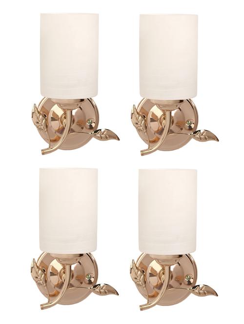 designer glass & metal sconce wall lamp light - a16, pack of 4 - 18836529 - Very Small Image - 1
