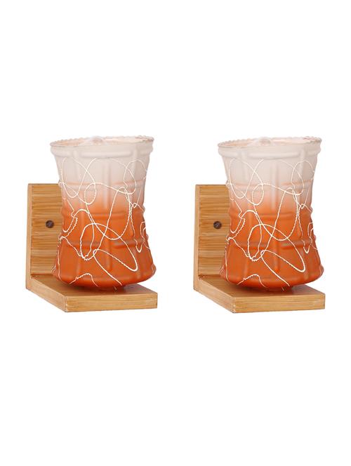 designer glass & metal sconce wall lamp light - a75, pack of 2 - 18836585 - Very Small Image - 1