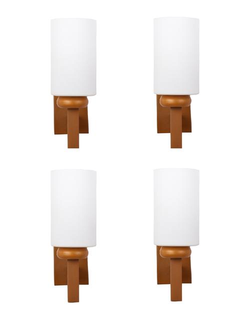 designer glass & metal sconce wall lamp light - a88, pack of 4 - 18836598 - Very Small Image - 1