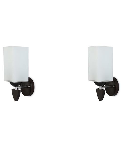 led sconce glass & wood wall lamp/light, & wall fixture (set of two)-rt88 - 18837202 - Very Small Image - 1