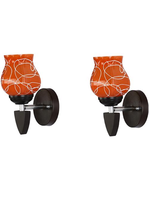 decorative wall lamp light glass wall light orange - pack of 2 rt35 - 18837313 - Very Small Image - 1