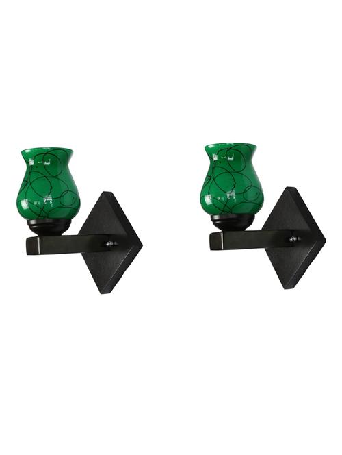 stylish designer led sconce wall lamp/ light,  yellow, glass, wood, (set of two)-mot51 - 18837564 - Very Small Image - 1