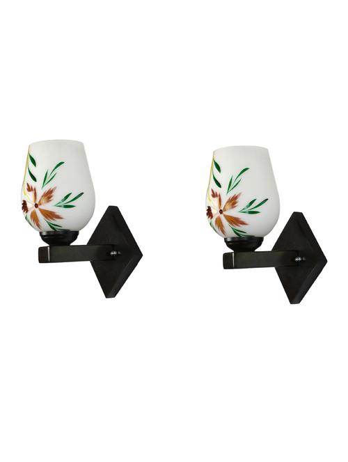 stylish designer led sconce wall lamp/ light,  black, glass, wood, set of 2-mot169 - 18837686 - Very Small Image - 1