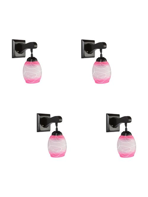 decorative pendent wall lamp/ light, glass & wood -a96, pack of 4 - 18838185 - Very Small Image - 1